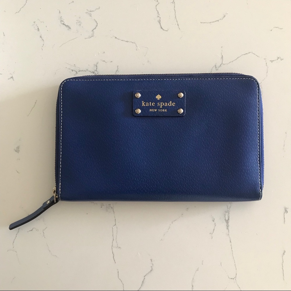 Blue Kate Spade large wallet